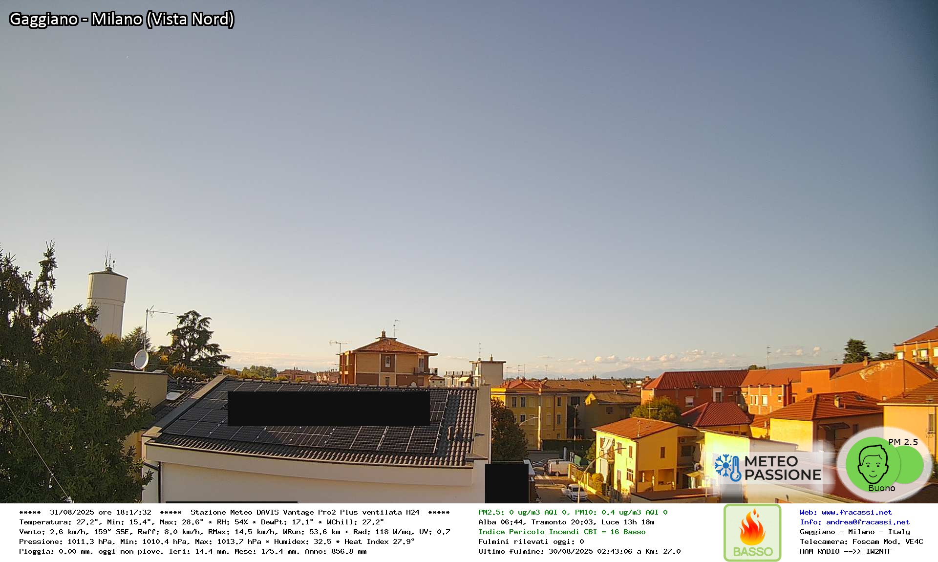immagine della webcam nei dintorni di Milano Centrale: webcam Gaggiano